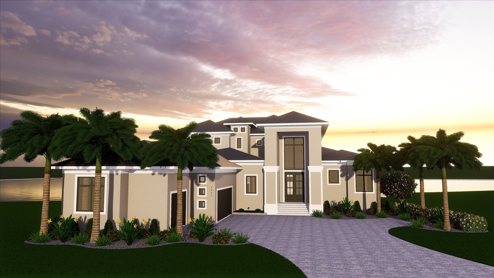 Front yard after design — tropical landscaping refresh